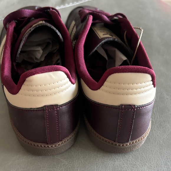 adidas Burgundy and Cream Sneakers - Picture 5 of 6